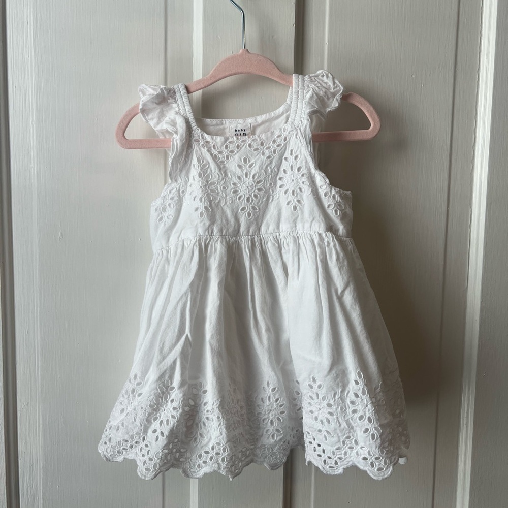 Gap White Eyelet Cotton Dress